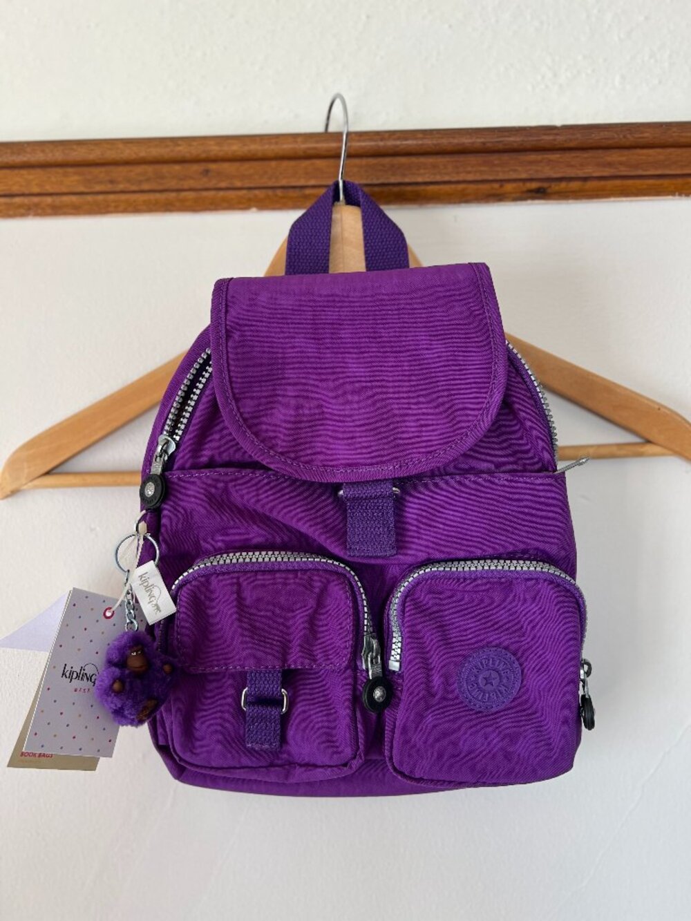 Kipling purple backpack new with tags
